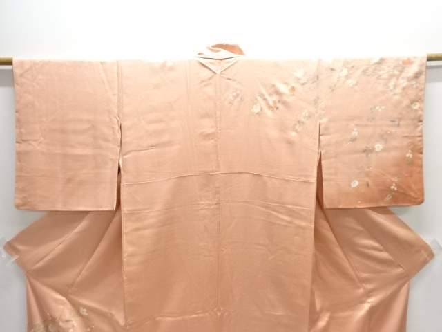  荒波に花籠模様訪問着（重ね衿付き）